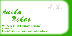 aniko mikes business card